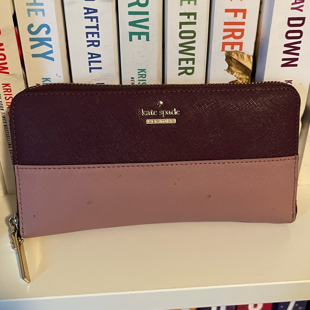 Kate Spade Two-Tone Pink and Purple Wallet